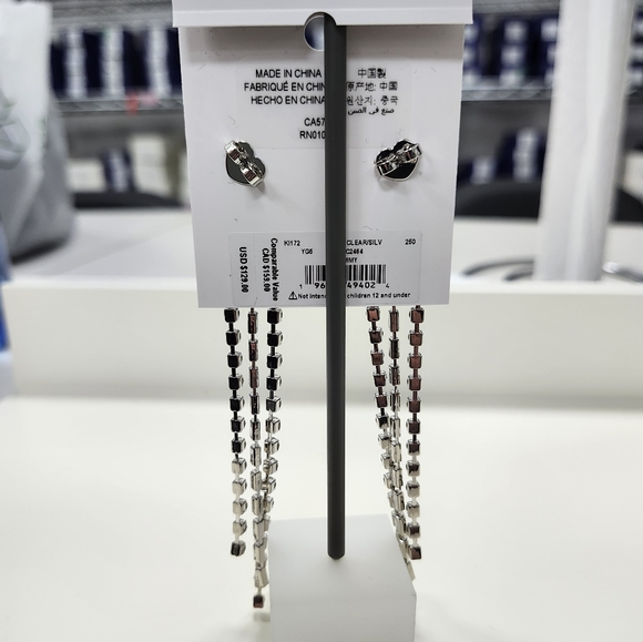 NWT Kate Spade Silver-Tone Shimmy Fringe Earrings - Picture 6 of 8